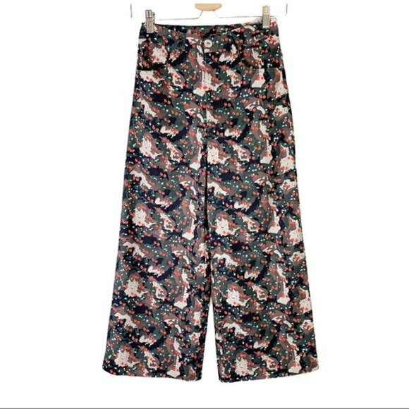 Hayley Elsaesser Denim - Hayley Elsaesser High Waist Wide Leg Cropped Jeans
